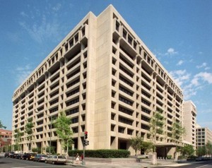 The IMF headquarters in Washington DC. 