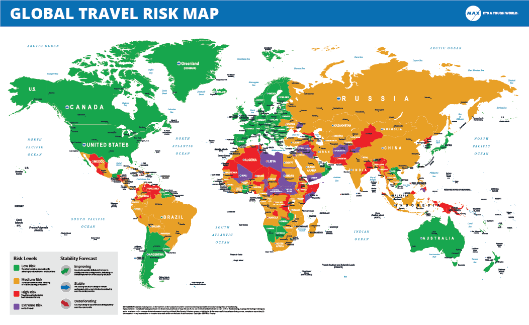 Travel security Risk Map